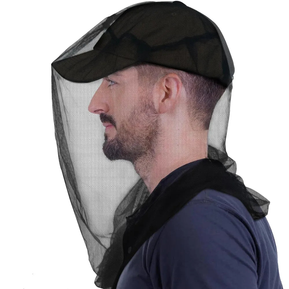 Filet Moustiquaire Tête XXL – Lot de 2, Camping, Randonnée & Jardin
