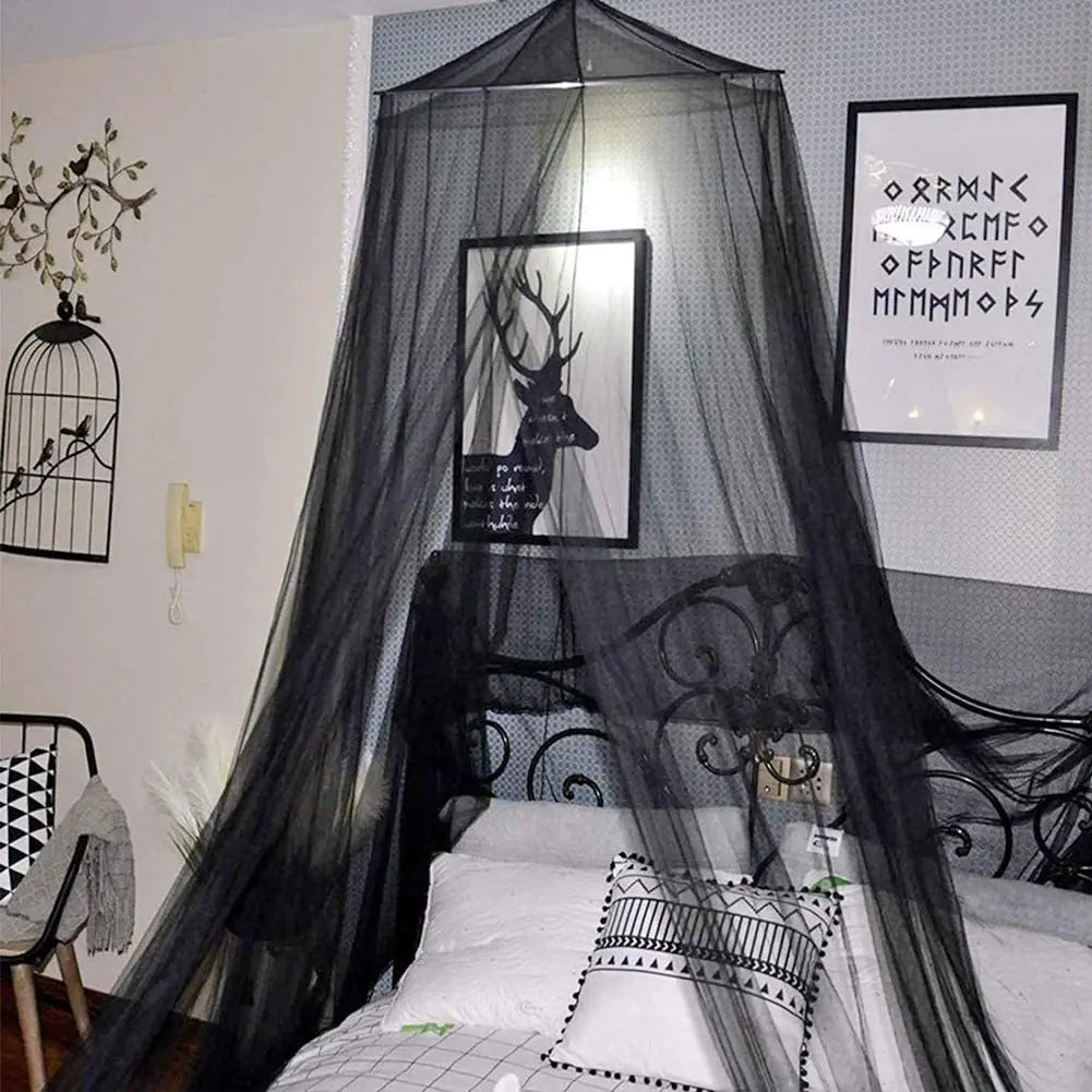 Moustiquaire Dôme Premium – Protection Lit 1,5 à 1,8m | Blanc & Noir