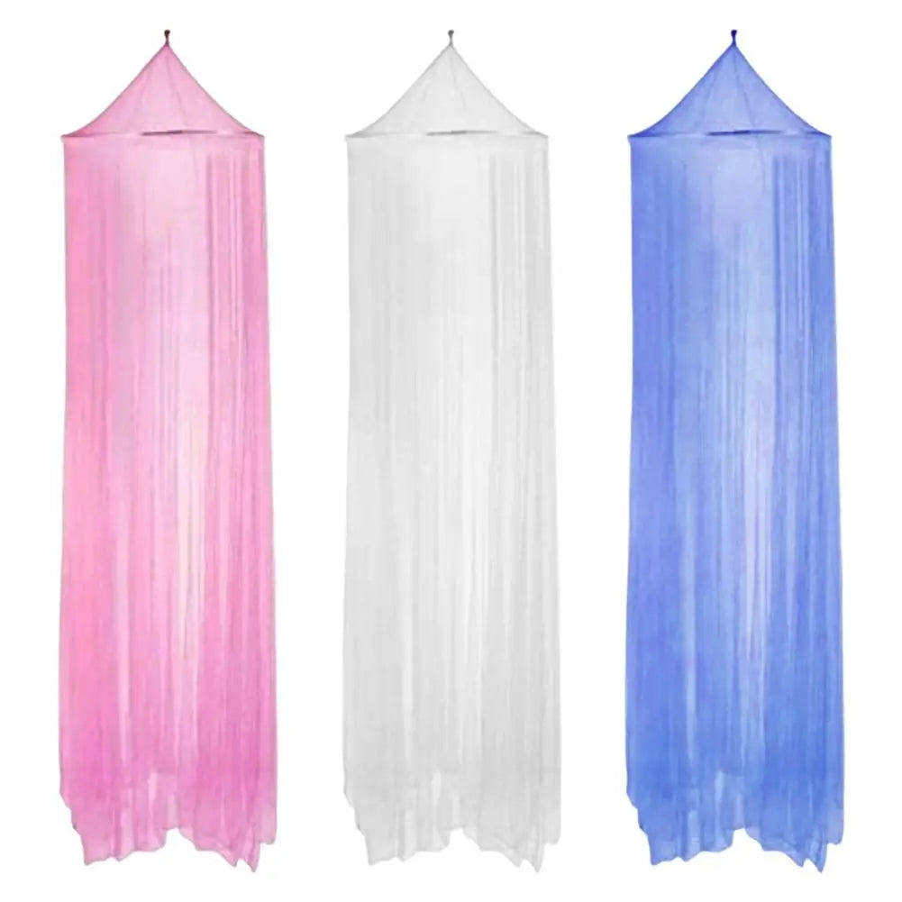 Moustiquaire Dôme Suspendue Princesse – Lit 1 à 2 Places, Rose, Blanc ou Bleu, 250×900cm