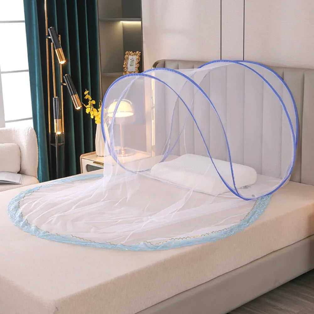 Moustiquaire Pliable Voyage – Filet Anti-Moustiques Tête & Lit Simple, Camping