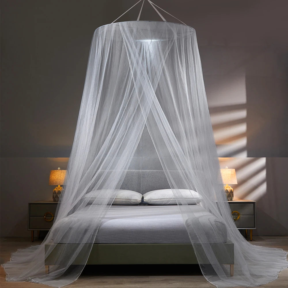Moustiquaire Lit Double – Baldaquin Décoratif Anti-Moustiques pour Chambre Élégante