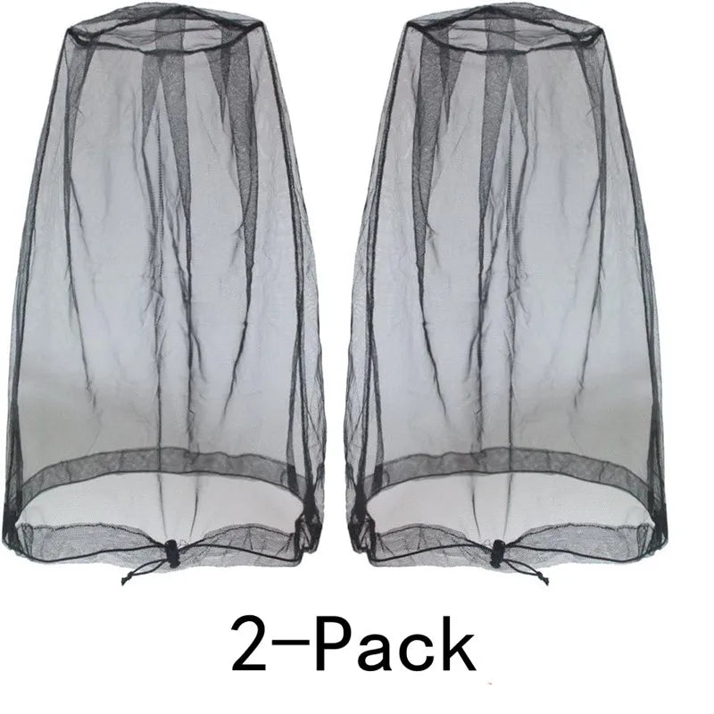 Filet Moustiquaire Tête XXL – Lot de 2, Camping, Randonnée & Jardin