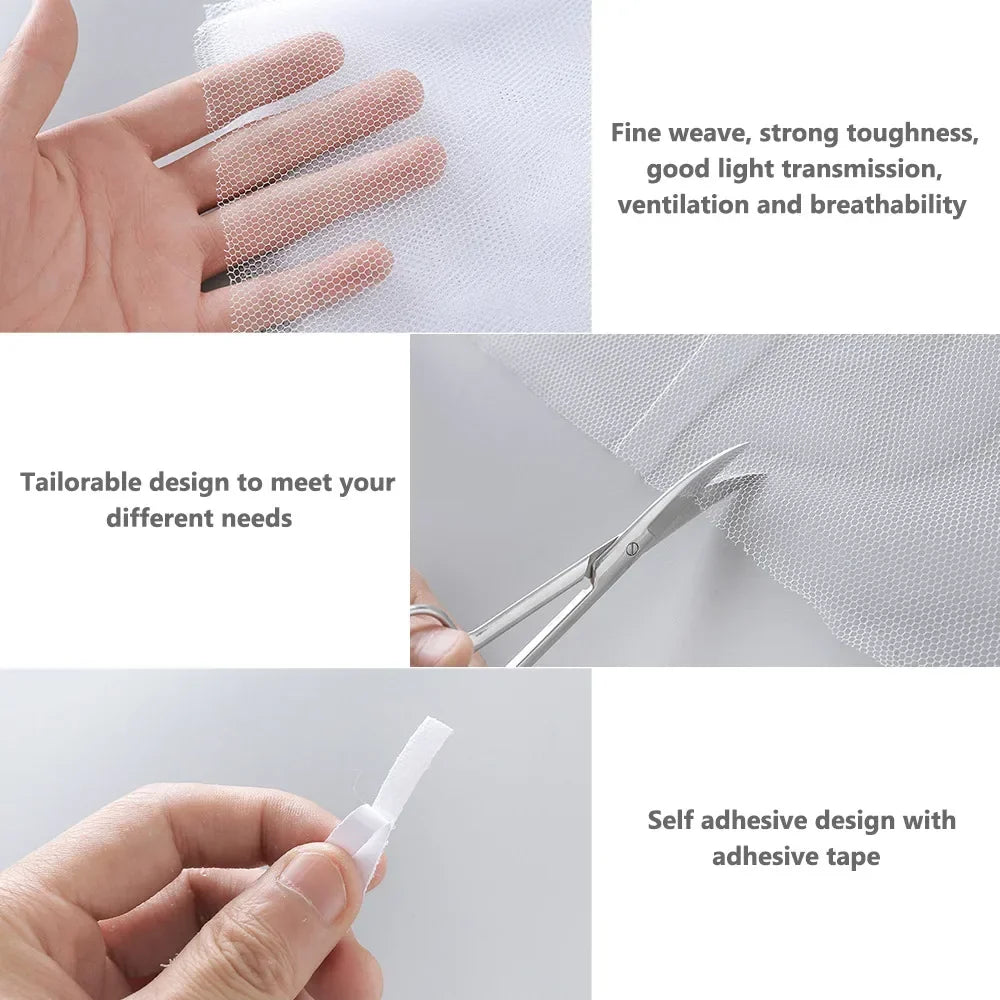 Moustiquaire Fenêtre Auto-Adhésive DIY – Filet Anti-Moustiques À Couper à la Taille