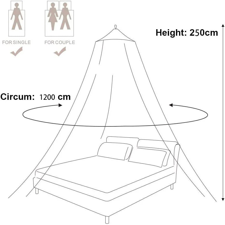 Moustiquaire Dôme Premium – Protection Lit 1,5 à 1,8m | Blanc & Noir