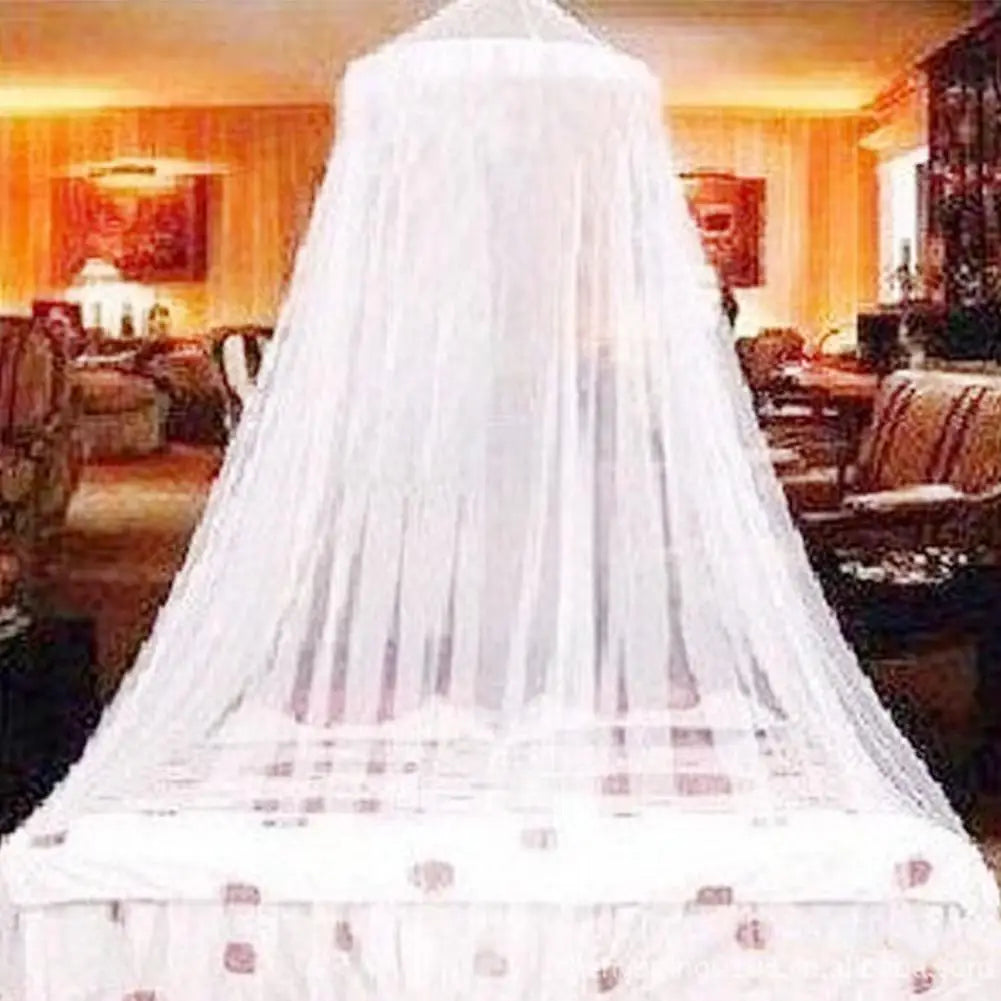 Moustiquaire Dôme Suspendue Princesse – Lit 1 à 2 Places, Rose, Blanc ou Bleu, 250×900cm