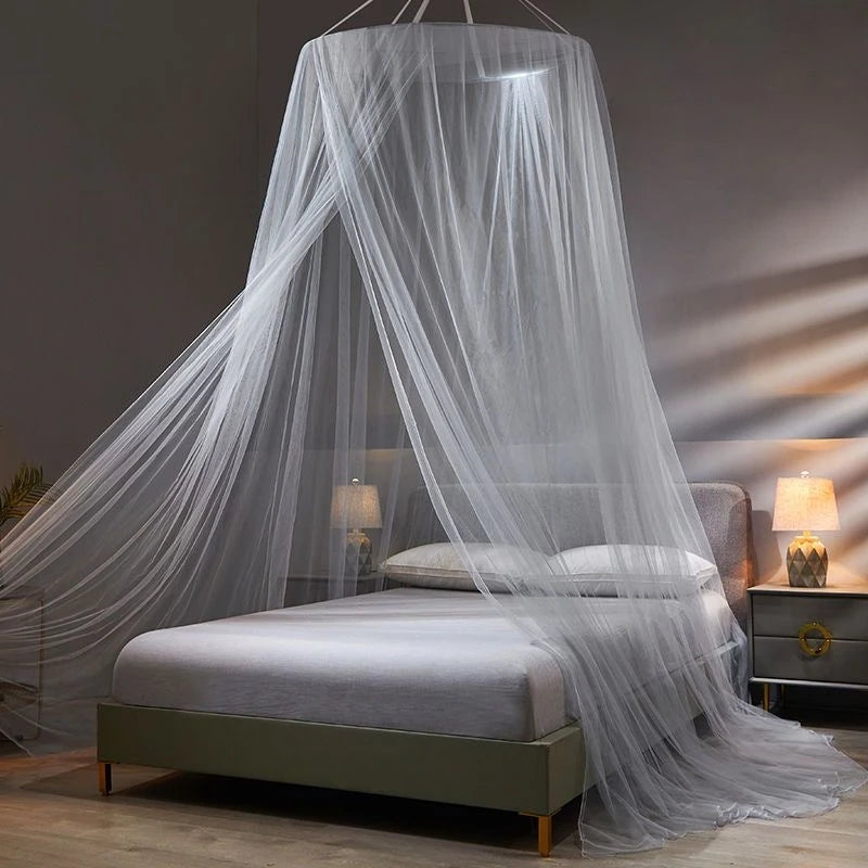 Moustiquaire Lit Double – Baldaquin Décoratif Anti-Moustiques pour Chambre Élégante