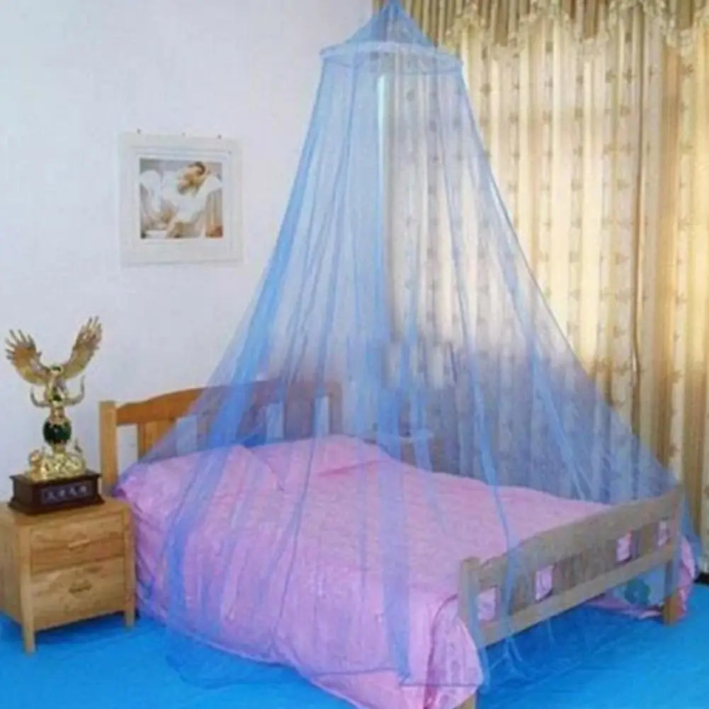 Moustiquaire Dôme Suspendue Princesse – Lit 1 à 2 Places, Rose, Blanc ou Bleu, 250×900cm