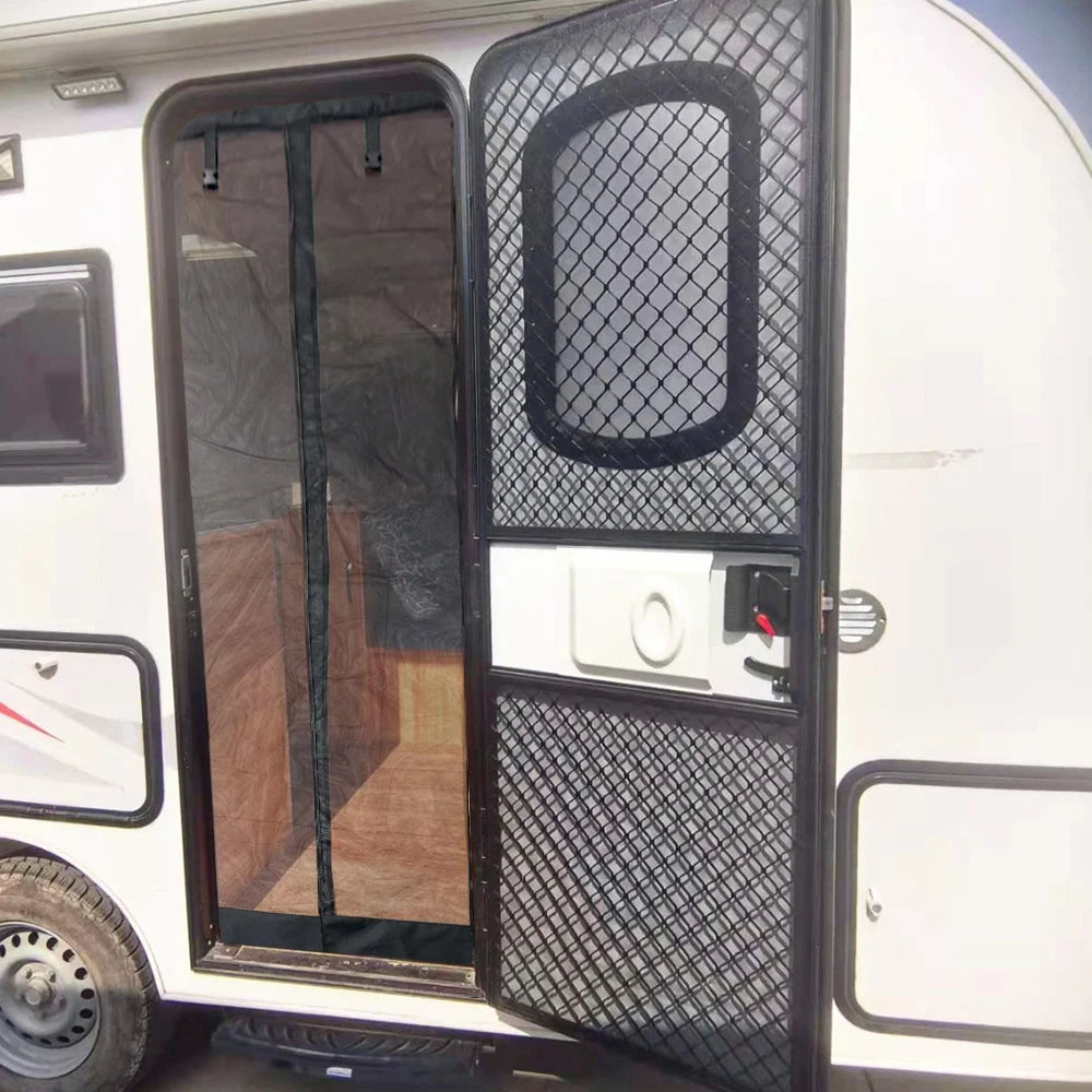 Moustiquaire Porte Camping-Car & Caravane – Grille Anti-Insectes Compatible Fiamma