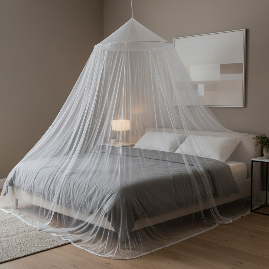 Moustiquaire dôme premium ambiance chambre moderne